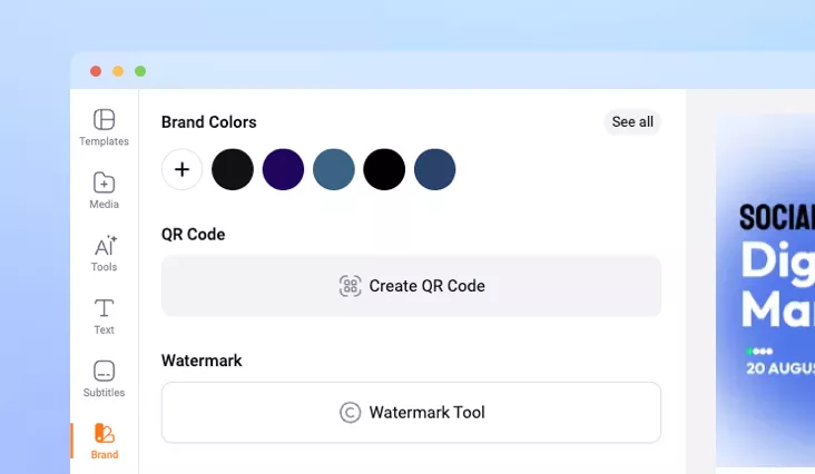 Como Gerar um Código QR Com o FlexClip