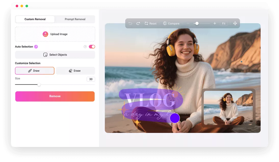 Remove Drawing from Photo with AI