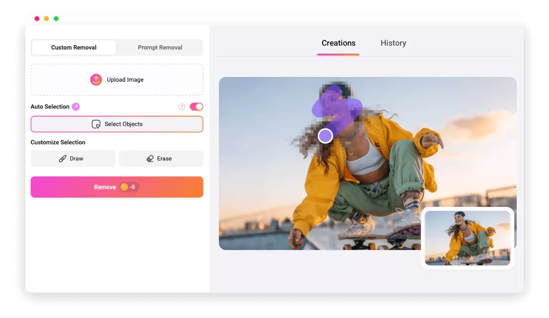 Remove Mosaic from Photo with AI