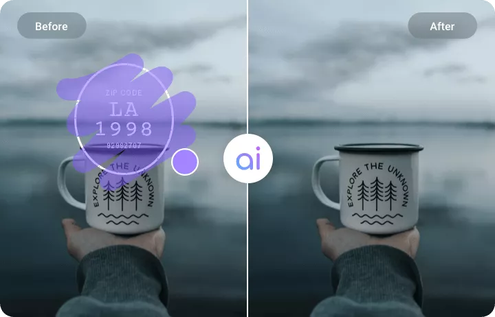 Instant Photo Stamp Removal with AI