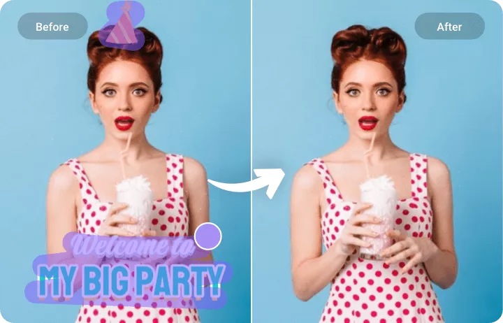 Remove Stickers, Texts, Watermarks & More Objects