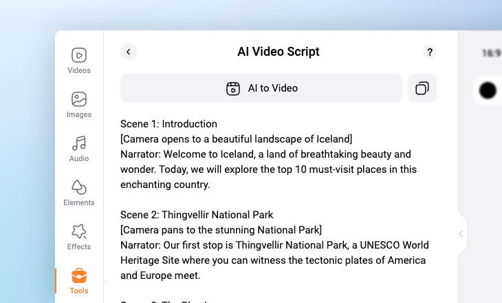 Comment convertir un script en vidéo en ligne avec FlexClip