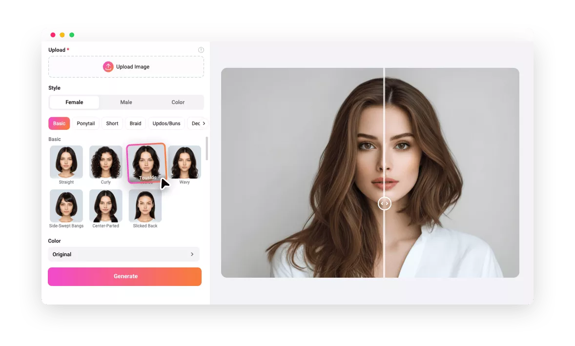 AI Short Hair Filter