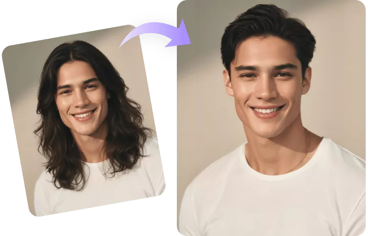 One-Click Short Hair Visualization