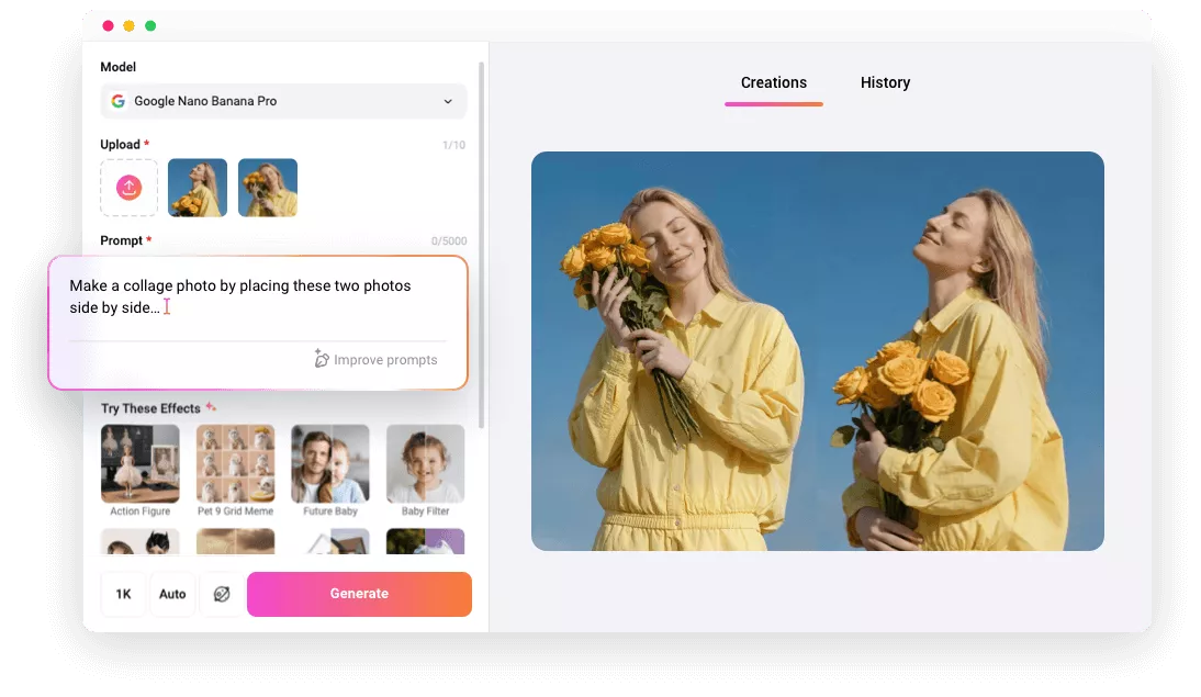 Side by Side Photo Editor Online
