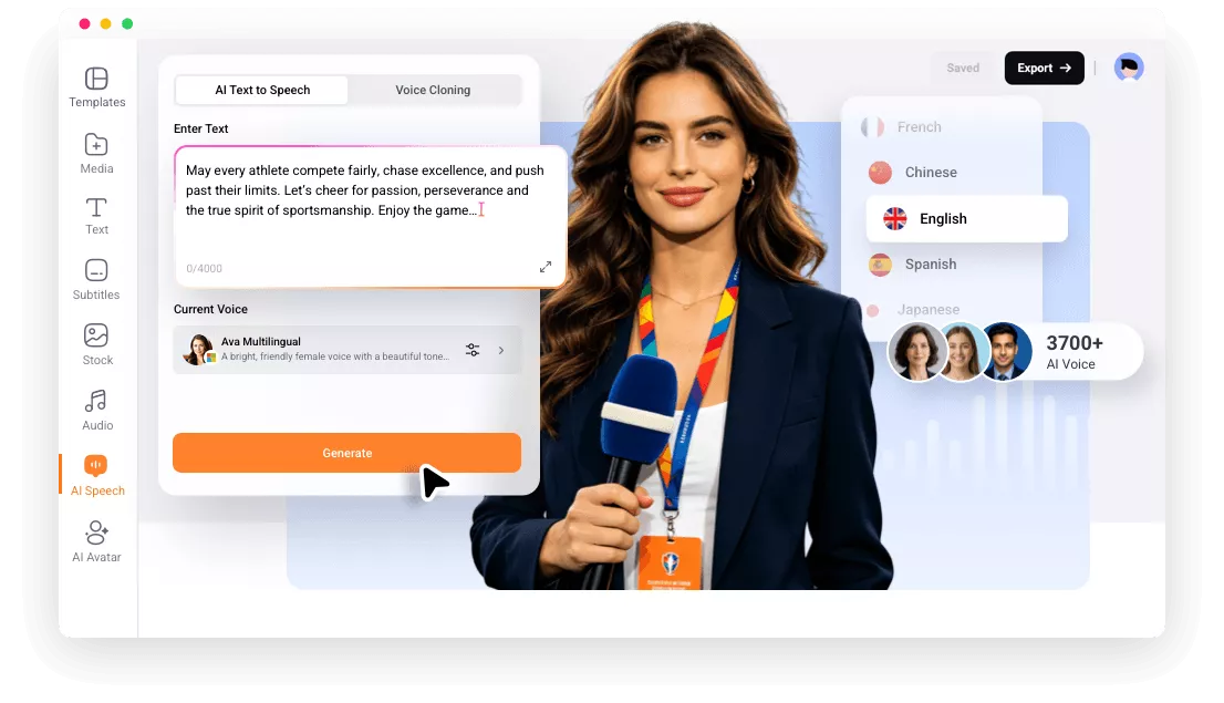 Sports Announcer Voice Generator