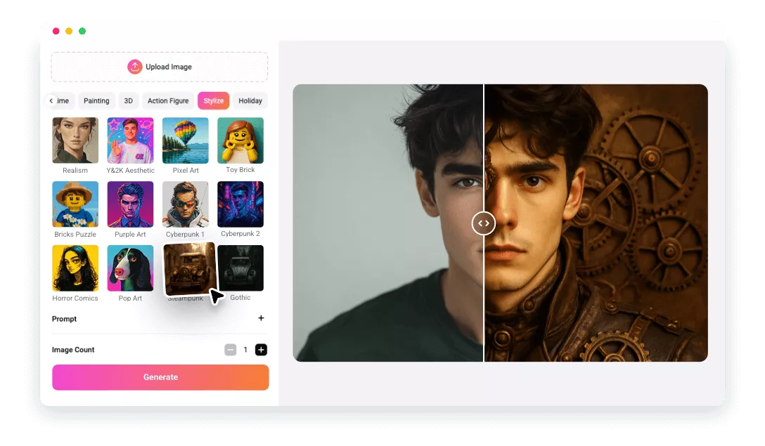 AI Steampunk Generator