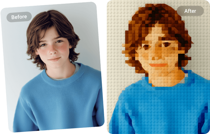 Add Toy Brick Photo Effect to Any Photo