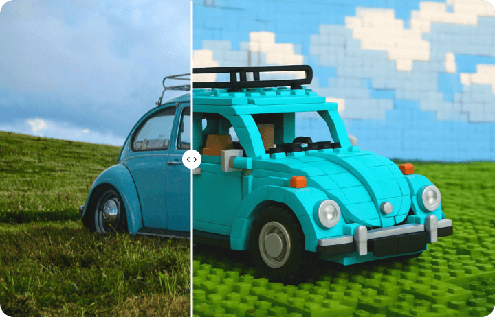 Get High-quality Toy Brick Photo in a Few Clicks