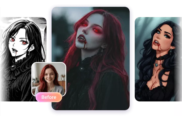 Customize the Vampire Look as You Like with Prompts