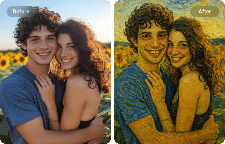 Reimage the World with Van Gogh Filter AI