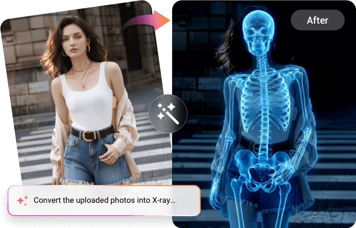 高质量 X 光效果，保留每个细节