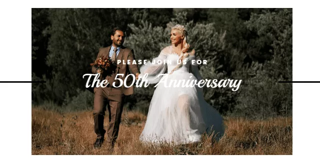 A Running Couple in Wedding Clothes