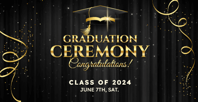 graduation background with the gold font
