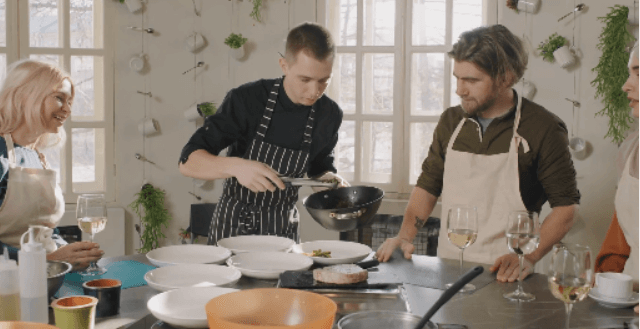 Four People Who Are Cooking