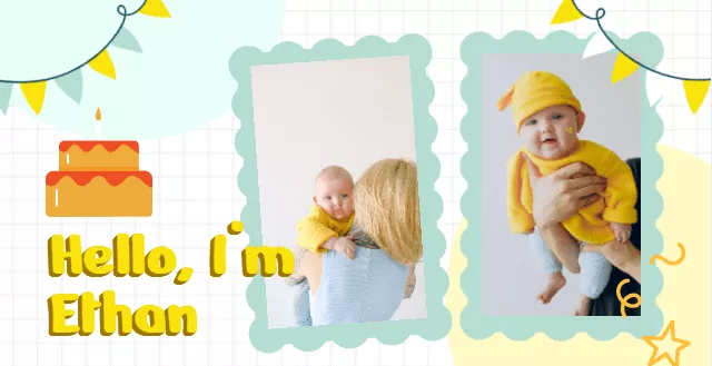 a cute baby in yellow coat