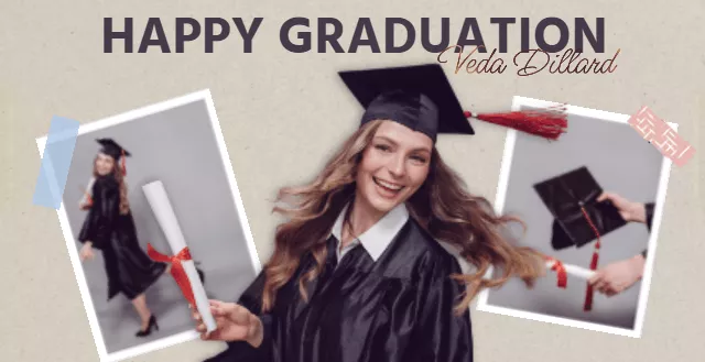 A Smiling Girl in Her Graduation Gown