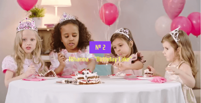 Four Little Girls Eating a Birthday Cake