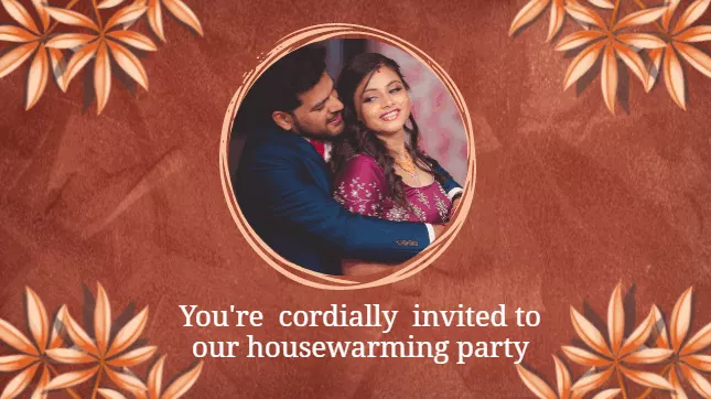 Invitation card for house warming party, modern, elegant, AI