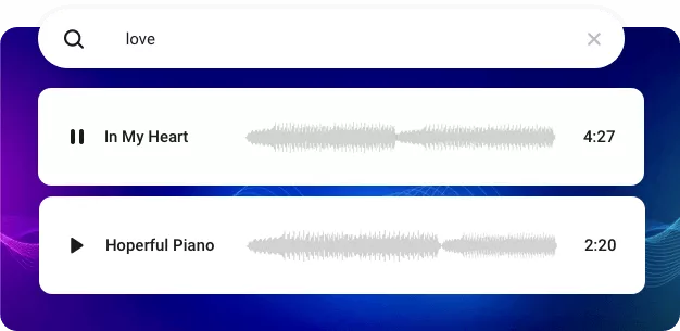 美しい音楽を選ぶ