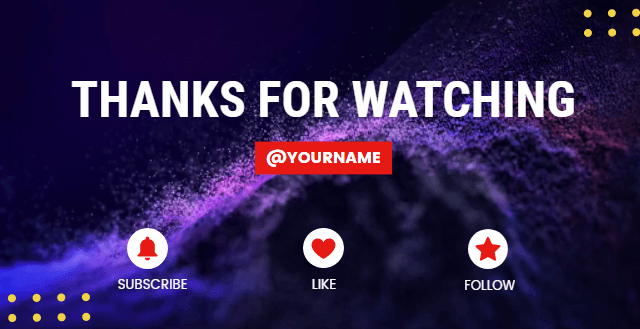 藍紫色背景和thanks for watching
