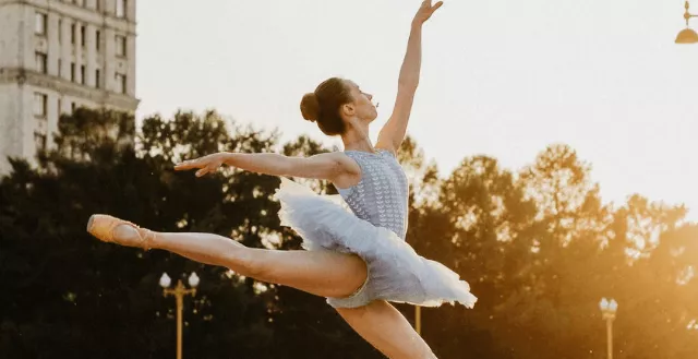 A Young Girl Performing Ballet