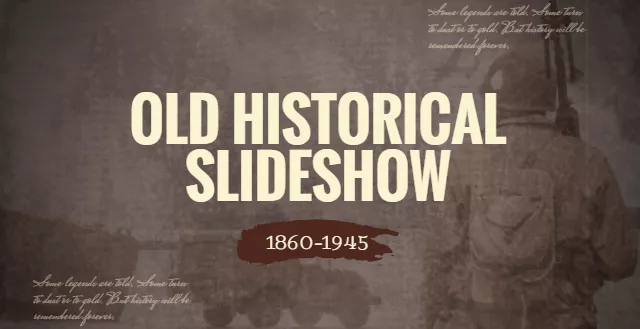 Historical Timeline Slideshow Example Showcasing Events From 1860 To 1945