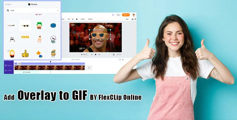 Add GIF overlay on a GIF by FlexClip GIF maker online