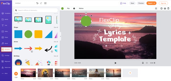 Add Elements to Your Video Using FlexClip