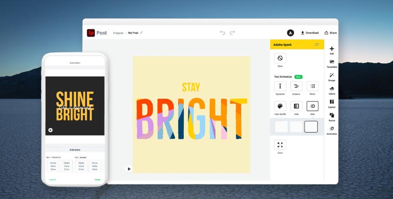 Adobe Spark Animated Text Generator