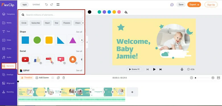 Add Stickers to Announcement Video