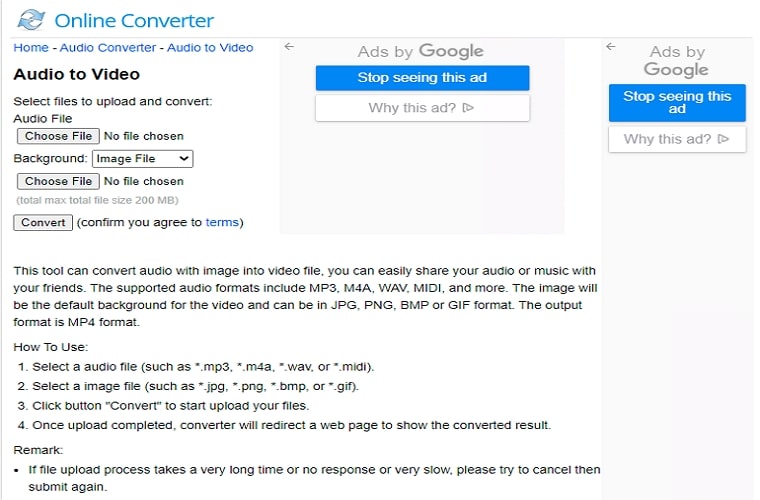 Audio to Video Converter - OnlineConverter