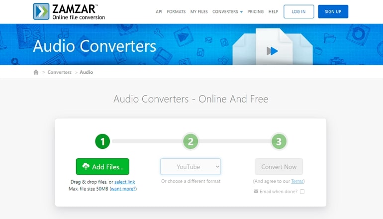 Audio to Video Converter - Zamzar