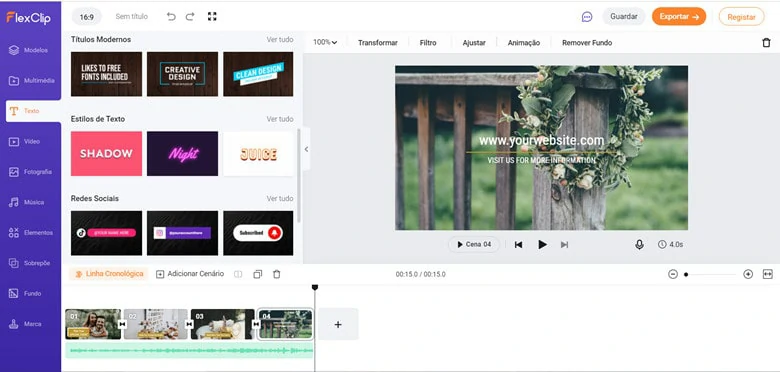 Melhor programa para fazer slides - FlexClip