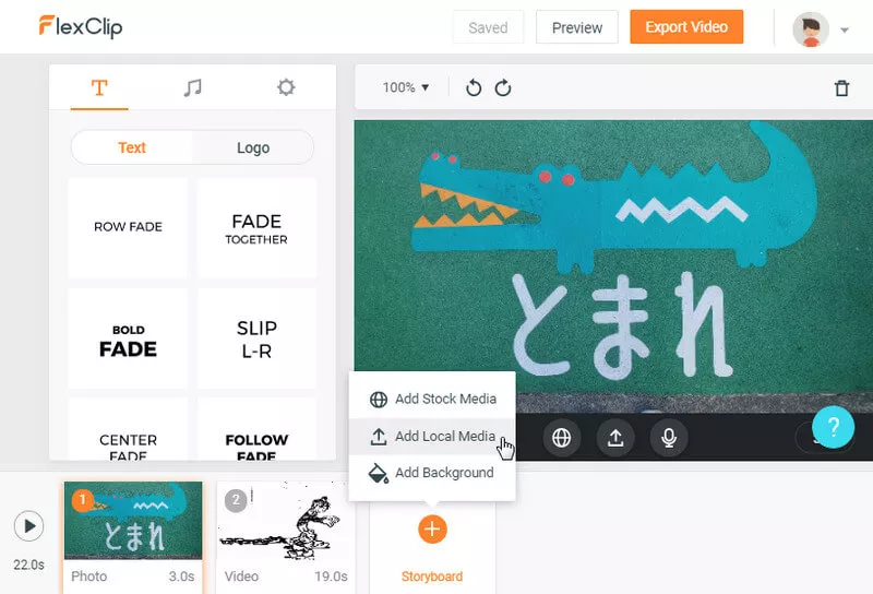 Add cartoon pictures, and make cartoon video