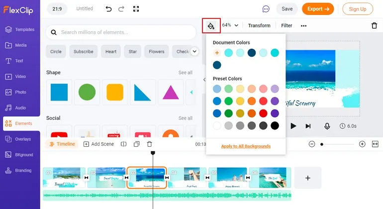 Change Video Aspect Ratio with FlexClip - Step 3