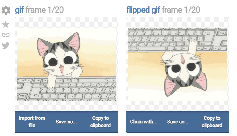 Flip a GIF with Onlinegiftools