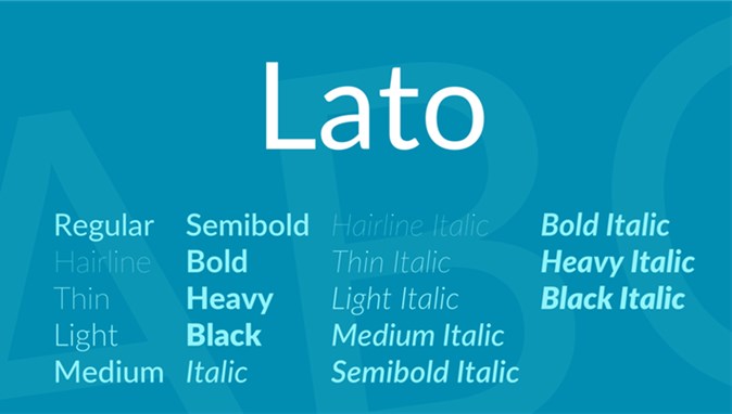 Best Fonts for Video: Lato