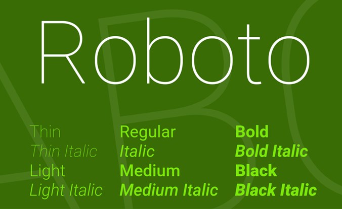 Best Fonts for Video: Roboto