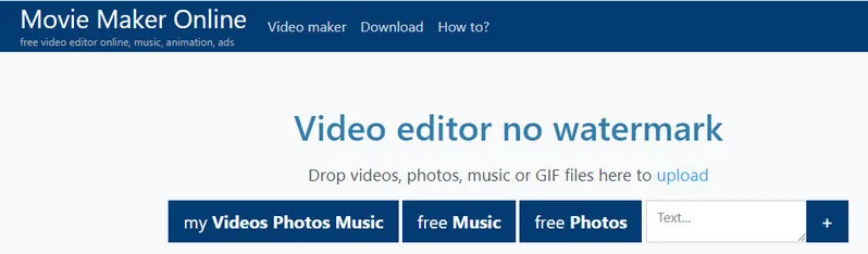 Free Online Video Editor No Watermark - Movie Maker Online