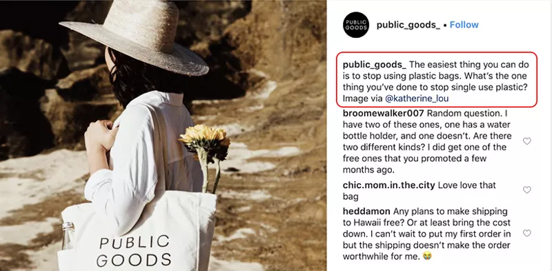 Use a simple question to engage Instagrammers