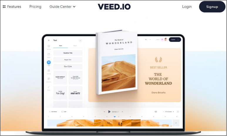 Image Board: Online Buchtrailer-Maker - Veed