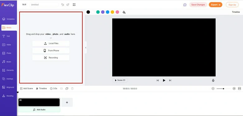 Import Videos to FlexClip