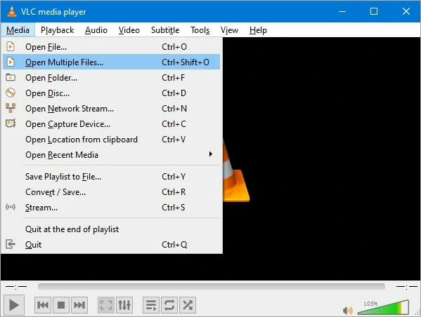 Open Multiple Files in VLC