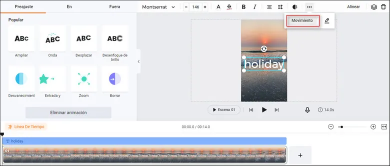 Add text animations and text styles to the video