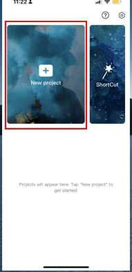 Create a new video project in CapCut 