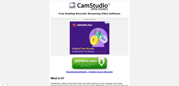 Lecture Recording Software - CamStudio