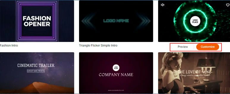 Select a pre-made logo template