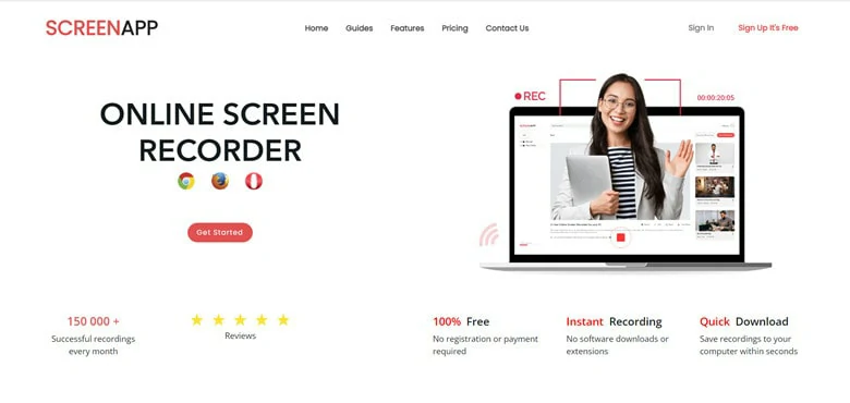 Best Screen Recorders with Audio and Facecam PC - Screenapp.io