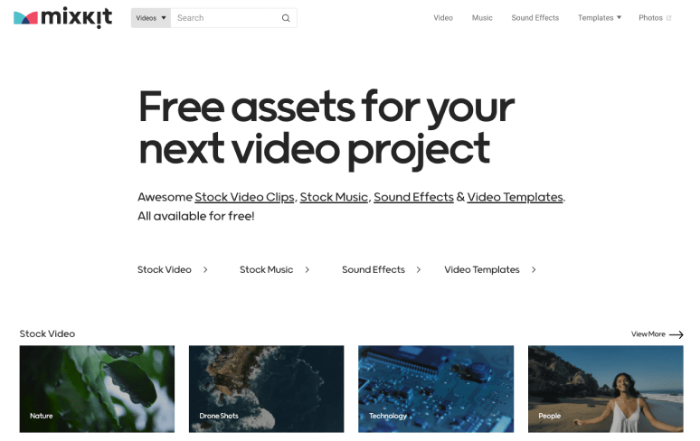 Free Stock Video Sites - mixkit.com
